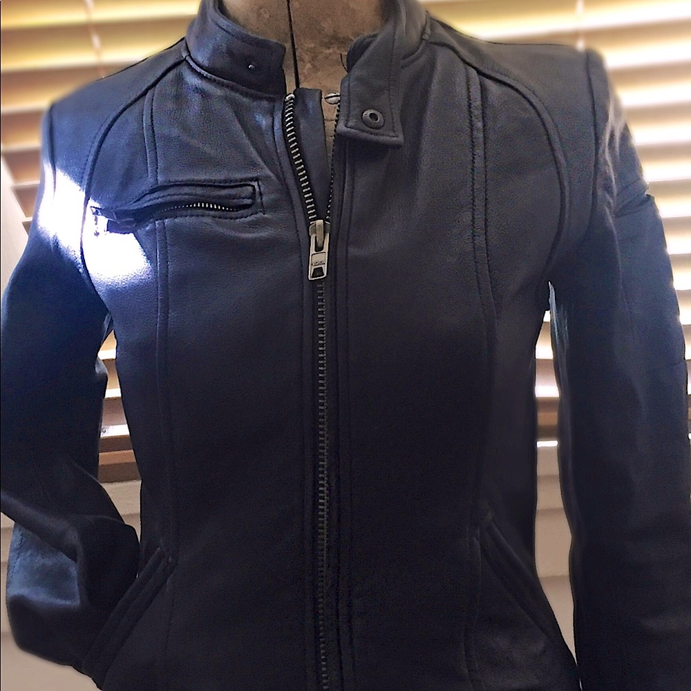 Women’s Nice Collective Leather Motorcycle Jacket